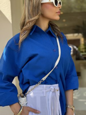 شومیز لینن Blue